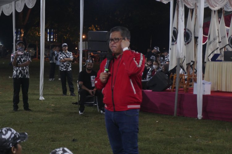Hasto Kristiyanto Sekretaris Jenderal PDI Perjuangan Meluangkan Waktunya Untuk Hadiri Jambore Nasional Bapera