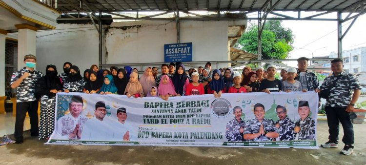 Bapera Berbagi, Bapera Kota Palembang Satuni Anak Yatim Di Panti Asuhan As Safa'at
