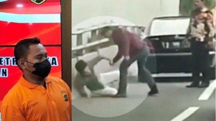 Viral! Aksi Pemukulan Di Tol, Anak Dari Ketua Pemuda Bravo 5 Menjadi Tersangka