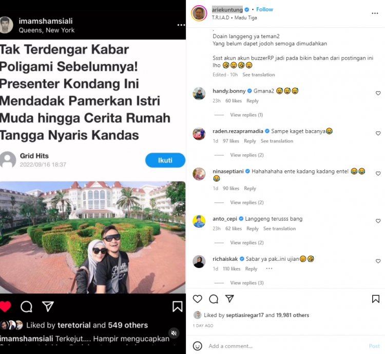 Terungkap Poligami, Arie Untung Minta Maaf Ke Istri Dan Keluarga