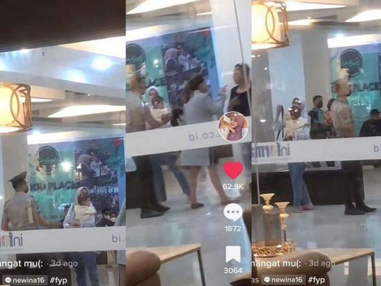 Viral! Pelakor Marah Dengan Pria Di Mall, Begini Reaksi Istri Sah