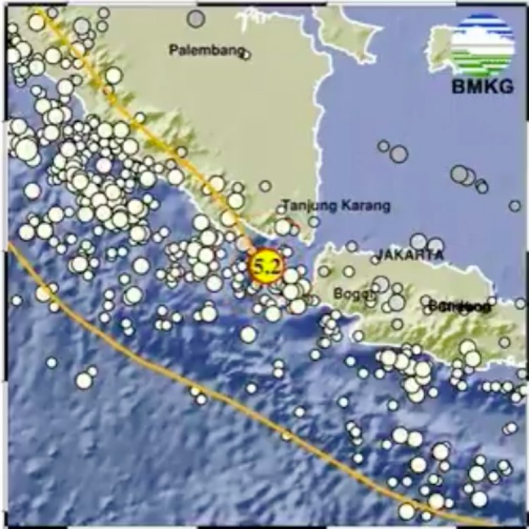 Gempa 5,2 M Magnitudo Guncang Sumur Banten Terasa Sampai Lampung