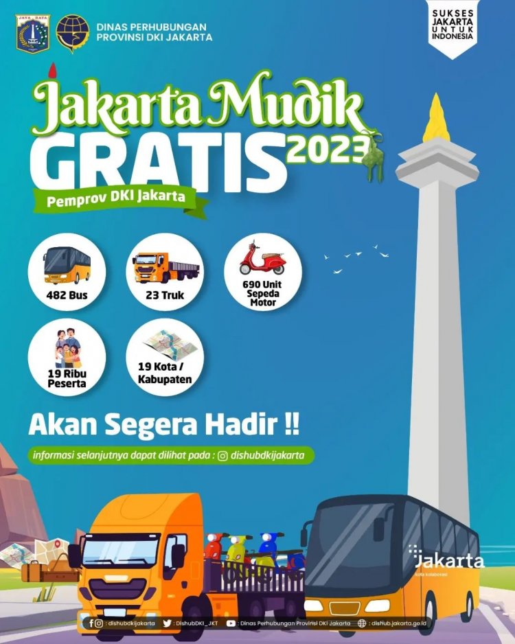 Pemprov DKI Jakarta Berikan Mudik Gratis 2023, Cek Syarat, Kuota dan Daftar Tujuannya!