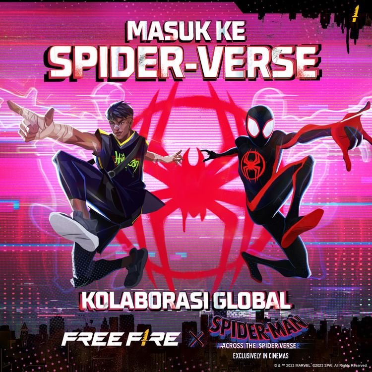 Free Fire Akan Kolaborasi Dengan Spider Man: Across the Spider-Verse
