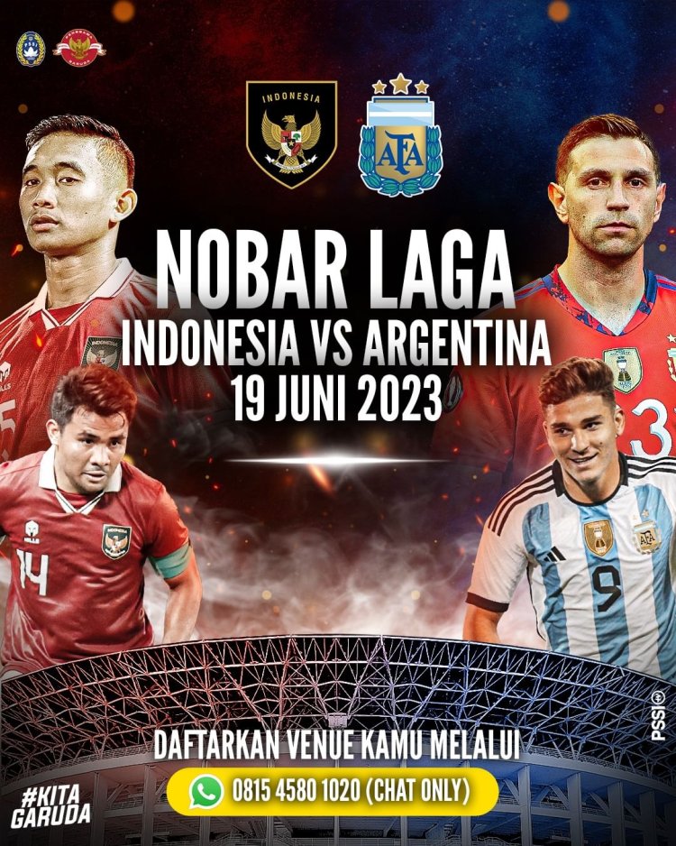 Daftar Lokasi Nobar Indonesia vs Argentina di Tangerang