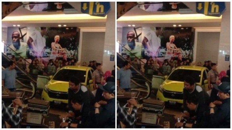 Kecelakaan Mobil Pameran di Dalam Mall Paragon Semarang Gegerkan Pengunjung