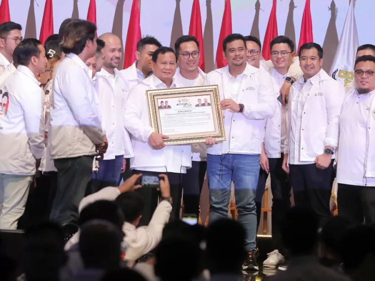 Bobby Nasution Deklarasi Dukung Prabowo-Gibran Bersama Pengusaha Pejuang