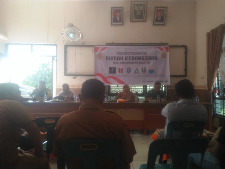 Polres Labusel Gelar Forum Grup Discussion Rumah Kebangsaan di Kantor Desa Hajoran