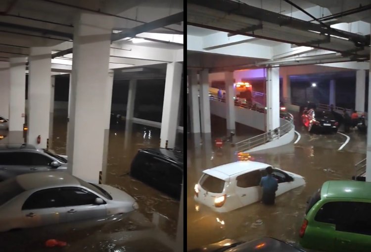 Apartemen Serpong Garden Kebanjiran, Puluhan Mobil Terendam di Basement