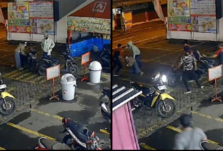 Viral CCTV Pasutri Curi Motor Karyawan Minimarket di Pasuruan