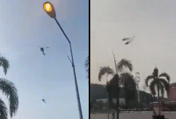 Detik-detik 2 Helikopter Militer Malaysia Tabrakan di Perak, 10 Tentara Tewas